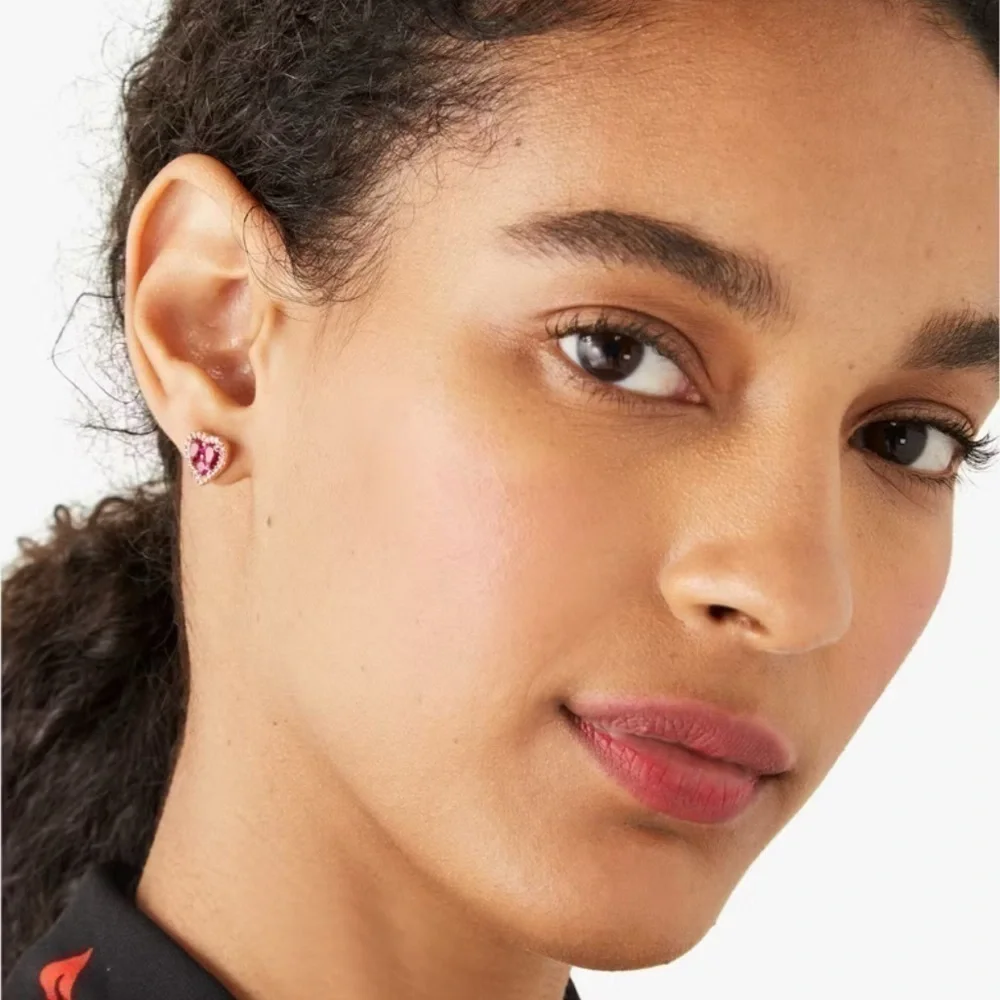 Kate Spade Spelll it Out Ruby Heart Earrings